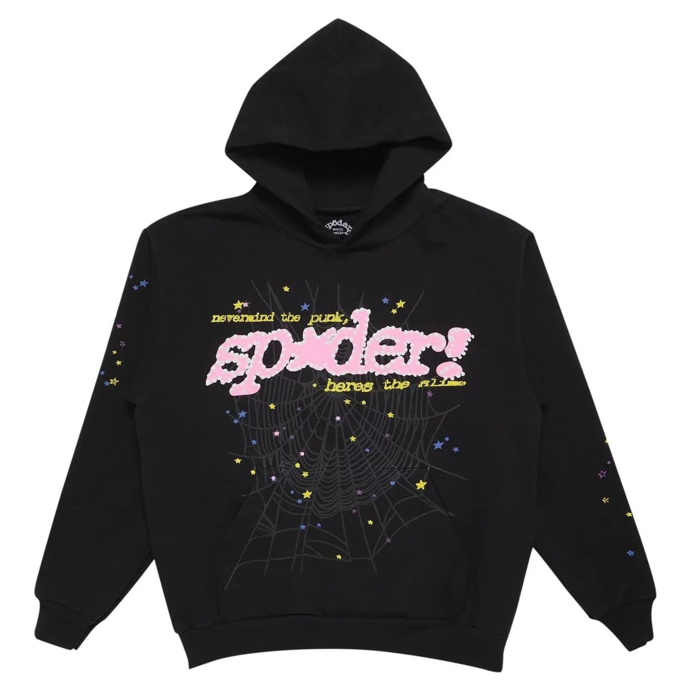 "Sp5der" Hoodie Zwart/Roze