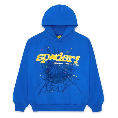 Sweat à capuche "Sp5der" bleu